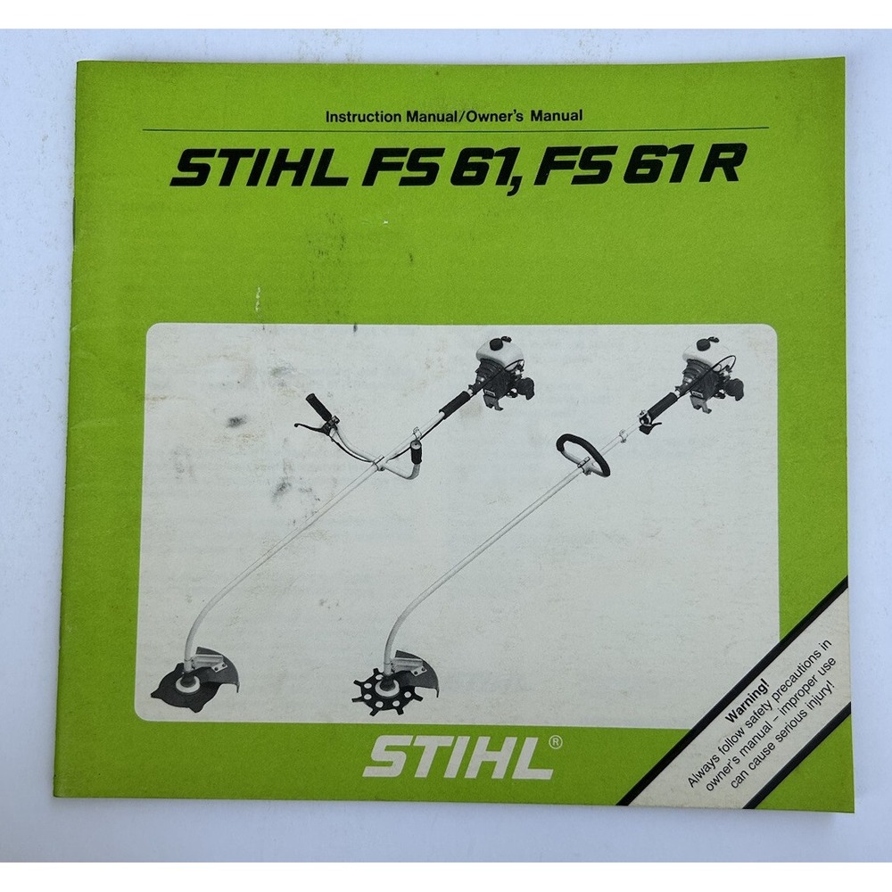 Stihl FS 61, FS 61 R‎ Brushcutter WeedWhacker Instruction Owner Operator Manual